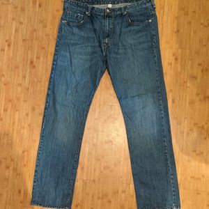 Levi's Silver Tab Jeans Mid Blue Wash Slim Straight - Waist Size 38
